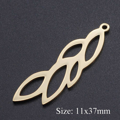 5 bucăți/lot frunze de flori bricolaj brelocuri cu ridicata din oțel inoxidabil 316 conectori pentru păsări naturale farmec frunze țestoase bijuterii pandantiv