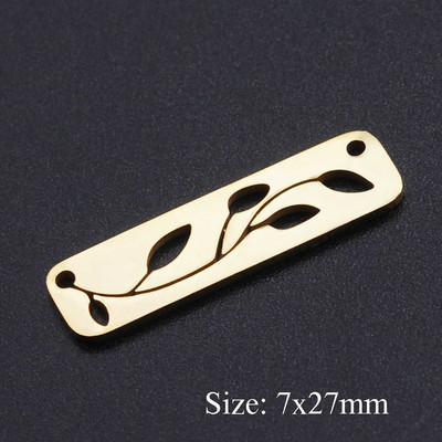 5 bucăți/lot frunze de flori bricolaj brelocuri cu ridicata din oțel inoxidabil 316 conectori pentru păsări naturale farmec frunze țestoase bijuterii pandantiv