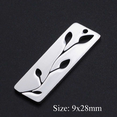 5 bucăți/lot frunze de flori bricolaj brelocuri cu ridicata din oțel inoxidabil 316 conectori pentru păsări naturale farmec frunze țestoase bijuterii pandantiv