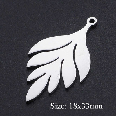 5 bucăți/lot frunze de flori bricolaj brelocuri cu ridicata din oțel inoxidabil 316 conectori pentru păsări naturale farmec frunze țestoase bijuterii pandantiv