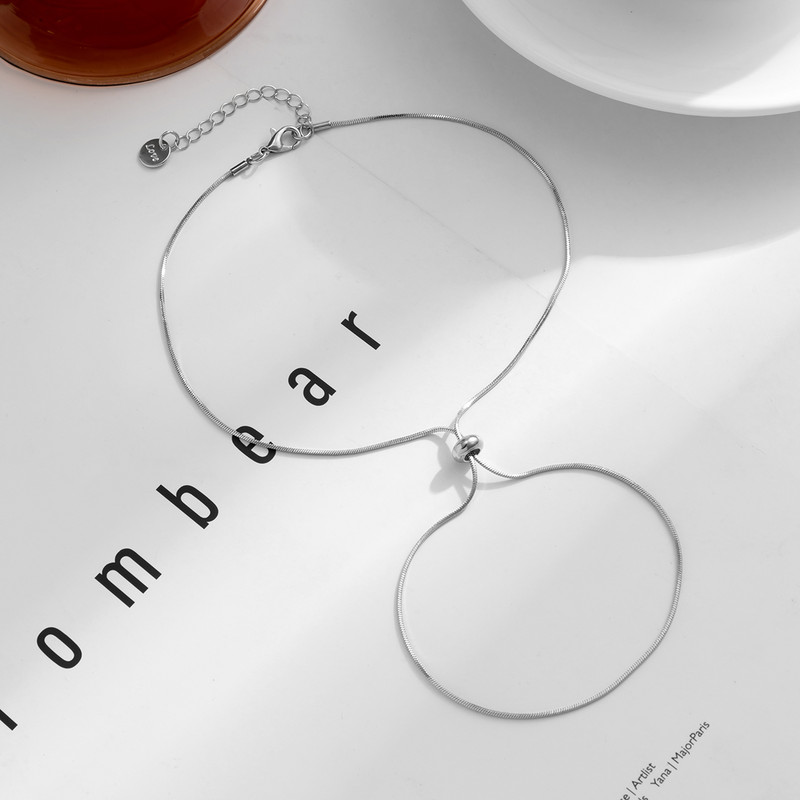 KunJoe 2022 Nouă gleznă reglabilă cu lanț de oase de șarpe pentru femei, fete, epocă, simplă, cu verigi subțiri, bijuterii pentru plajă de vară