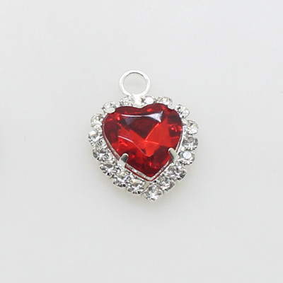 10 buc/lot 18 mm buton metalic în formă de inimă, gheare de inimă, stras, un singur stras agățat, cusut DIY, accesorii frumoase de nuntă