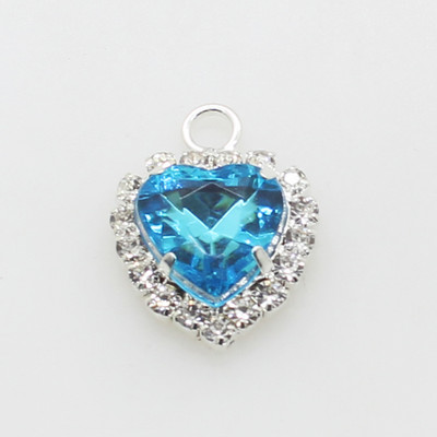 10 buc/lot 18 mm buton metalic în formă de inimă, gheare de inimă, stras, un singur stras agățat, cusut DIY, accesorii frumoase de nuntă