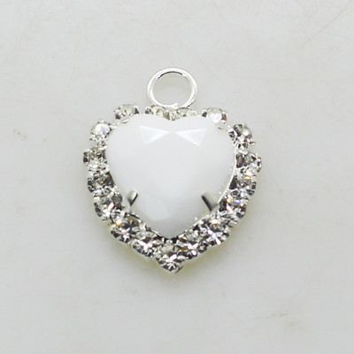 10 buc/lot 18 mm buton metalic în formă de inimă, gheare de inimă, stras, un singur stras agățat, cusut DIY, accesorii frumoase de nuntă