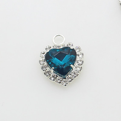 10 buc/lot 18 mm buton metalic în formă de inimă, gheare de inimă, stras, un singur stras agățat, cusut DIY, accesorii frumoase de nuntă