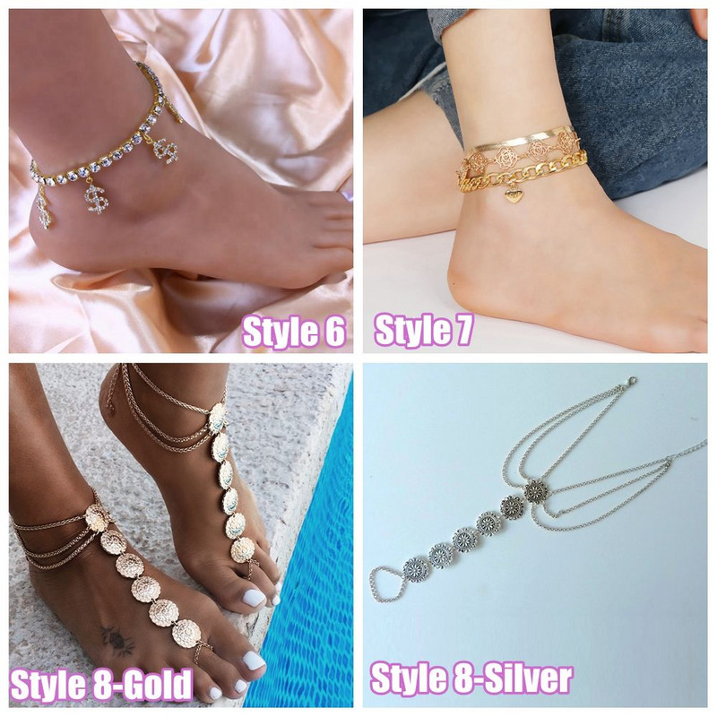 Bijuterii pentru femei Bijuterii Cadou Vară Plajă ciucuri gleznă cu mărgele de orez gleznă cu strasuri gleznă cu strasuri