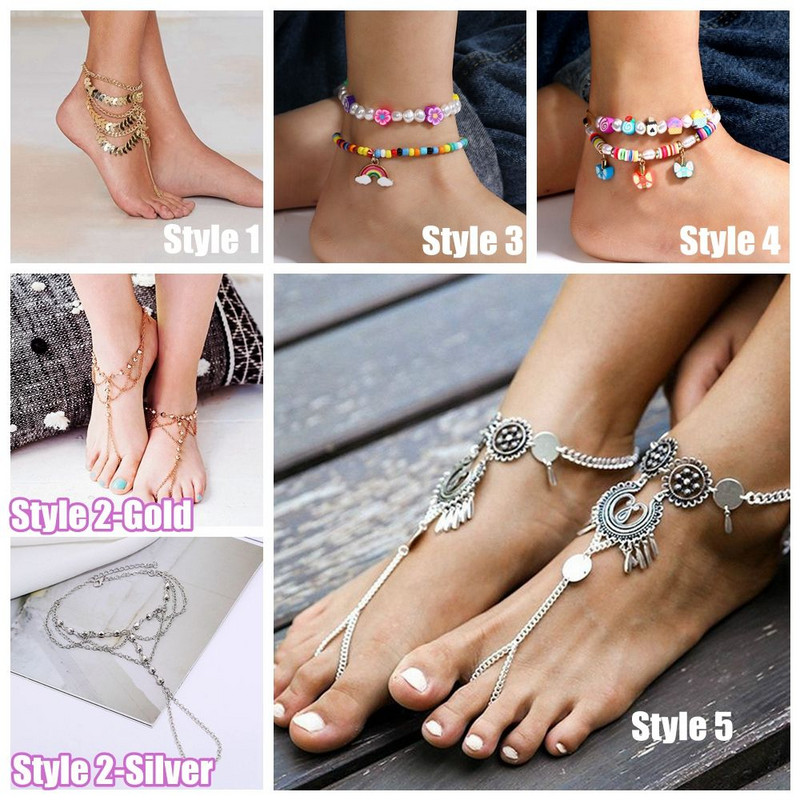 Bijuterii pentru femei Bijuterii Cadou Vară Plajă ciucuri gleznă cu mărgele de orez gleznă cu strasuri gleznă cu strasuri