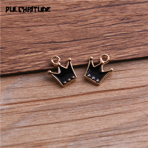 30 bucăți 11*12 mm, din aliaj de metal, cu patru culori, picături de ulei, brelocuri pentru coroană, pandantiv pentru brățară, colier, bijuterii