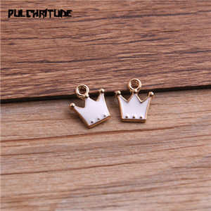 30 bucăți 11*12 mm, din aliaj de metal, cu patru culori, picături de ulei, brelocuri pentru coroană, pandantiv pentru brățară, colier, bijuterii