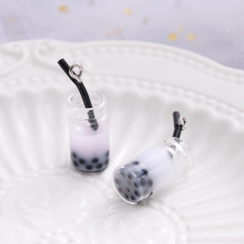 10 buc/lot 10x18 mm margele de sticlă transparentă pandantiv cu ceai din lapte de perle pentru realizarea manuală a bijuteriilor, brățară, accesorii pentru cercei