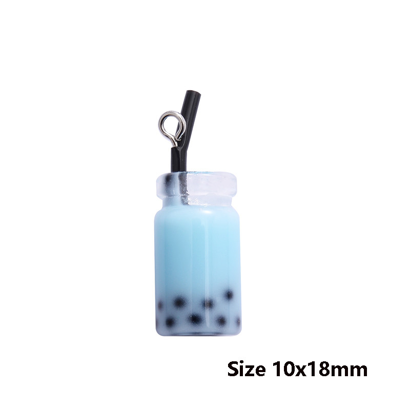 10 buc/lot 10x18 mm margele de sticlă transparentă pandantiv cu ceai din lapte de perle pentru realizarea manuală a bijuteriilor, brățară, accesorii pentru cercei