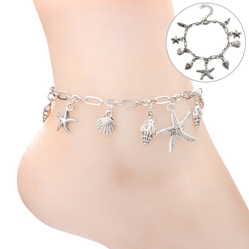 Brățări de gleznă pentru femei Brațe de gleznă din oțel inoxidabil 24 cm Bijuterii cu lanț de picior de modă vintage