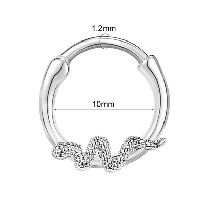 AOEDEJ 1PC 16G Snake Star Septum Gyűrű női cirkon szív orr piercing réz spirál porc piercing orrlyuk ékszer