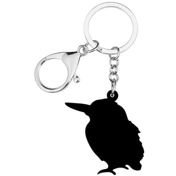 Newei Acrylic Kingfisher Keychains Big Long Print Bird Animal Keyring Κοσμήματα για γυναίκες κορίτσια Διακόσμηση τσάντα αυτοκινήτου για πάρτι καινοτομία