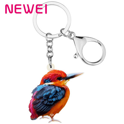 „Newei“ akriliniai karališkieji raktų pakabukai, dideli ilgo rašto „Bird Animal“ raktų pakabukai, papuošalai moterims, merginoms Naujovės vakarėlio automobilio krepšio dekoravimas