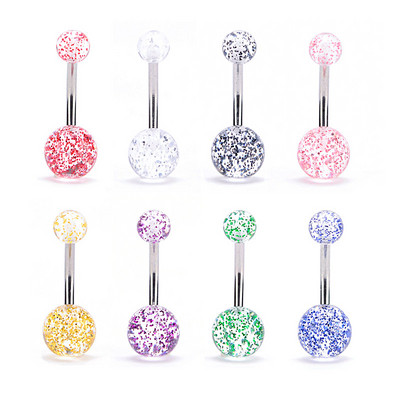 10 buc/lot Piercing Oțel Chirurgical Un singur Cristal Stras Inele pentru Buric Piercing Ombligo 5/8mm Ball Nombril