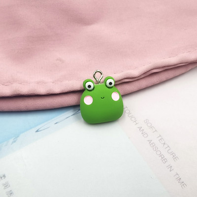 10 bucăți drăguț Kawaii Broasca verde Breloc pentru realizarea de bijuterii Diy Cercei Breloc Animale din desene animate Pandantive plutitoare C511