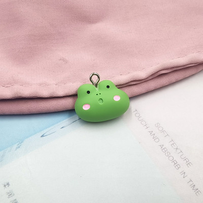 10 bucăți drăguț Kawaii Broasca verde Breloc pentru realizarea de bijuterii Diy Cercei Breloc Animale din desene animate Pandantive plutitoare C511