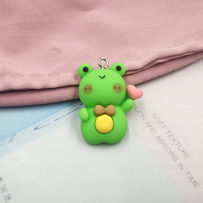 10 bucăți drăguț Kawaii Broasca verde Breloc pentru realizarea de bijuterii Diy Cercei Breloc Animale din desene animate Pandantive plutitoare C511