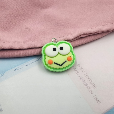 10 bucăți drăguț Kawaii Broasca verde Breloc pentru realizarea de bijuterii Diy Cercei Breloc Animale din desene animate Pandantive plutitoare C511