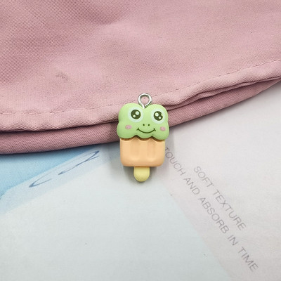 10 bucăți drăguț Kawaii Broasca verde Breloc pentru realizarea de bijuterii Diy Cercei Breloc Animale din desene animate Pandantive plutitoare C511