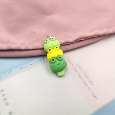 10 bucăți drăguț Kawaii Broasca verde Breloc pentru realizarea de bijuterii Diy Cercei Breloc Animale din desene animate Pandantive plutitoare C511