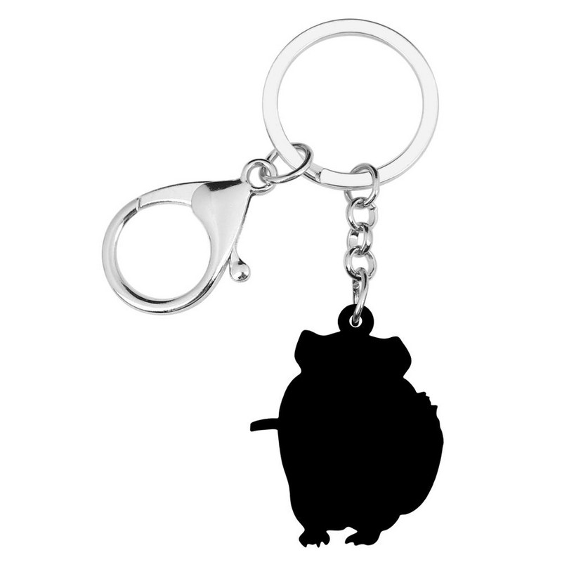 NEWEI Akrilo Valentino dienos rožė Jūrų kiaulytės raktų pakabukai Žiedinis krepšys Automobilinės piniginės puošmena Gyvūnų raktų pakabukas Moterims Merginai Paaugliui Dovana