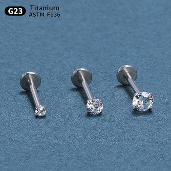 Търговия на едро с 10 бр. G23 Титаниев пиърсинг за устни Циркон 20/18/16g Малка обеца Foe Дамски фин комплект за устни Body Jewelri
