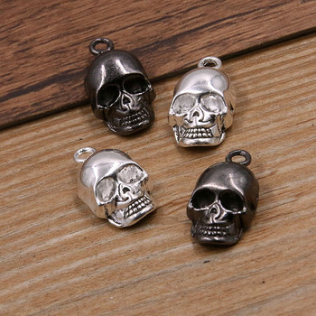 10τμχ 11*20mm 3 Χρώμα Skull Ghost Head Charms Απόκριες Χειροποίητη Διακόσμηση Vintage For DIY Jewelry Making Findings