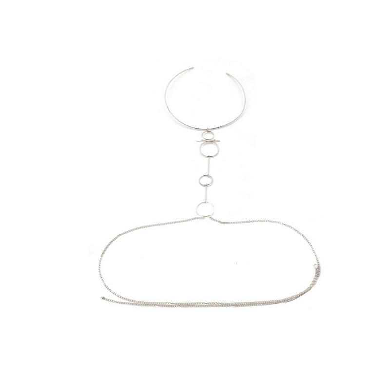 „Boho Bralet“ grandinės karoliai Moteriški kūno karoliai grandinės asmenybės 2019 m. „Bralette“ paplūdimio vasaros papuošalų „torques“