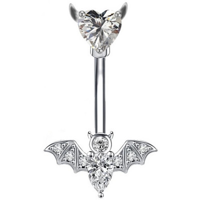 Inel pentru burtică liliac Piercing la buric liliac, placat negru, piercing pentru corp, zircon roșu, piercing la buric liliac, bijuterii femei