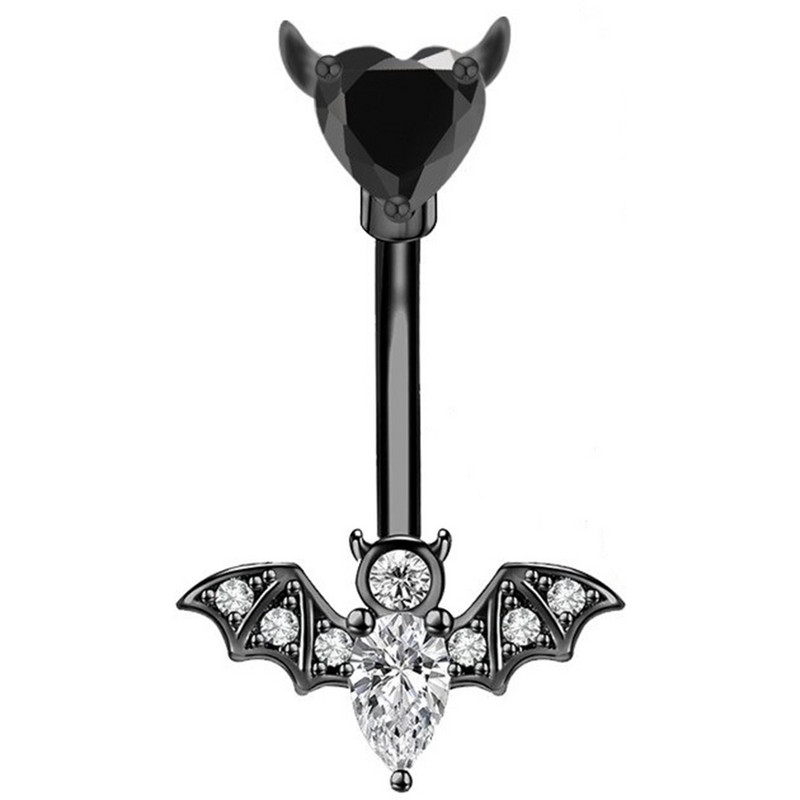 Inel pentru burtică liliac Piercing la buric liliac, placat negru, piercing pentru corp, zircon roșu, piercing la buric liliac, bijuterii femei