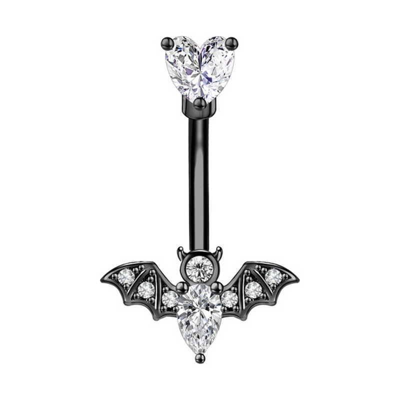 Inel pentru burtică liliac Piercing la buric liliac, placat negru, piercing pentru corp, zircon roșu, piercing la buric liliac, bijuterii femei