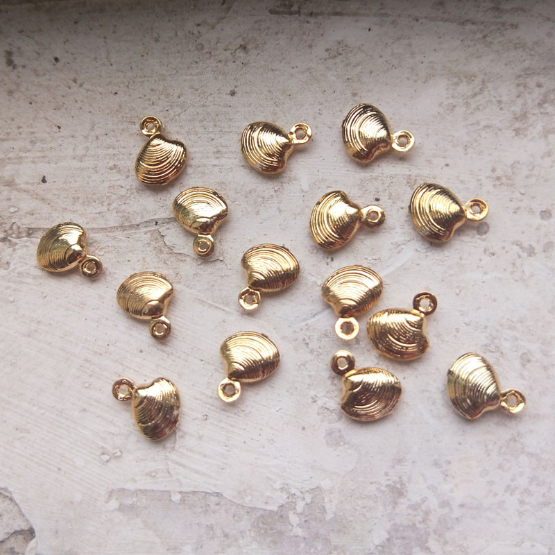 5/10/15 bucăți din aliaj de zinc, aur, cochilie mici, metal, brelocuri, bijuterii, brățară, cercei, colier, pandantiv, fabricarea de farmec