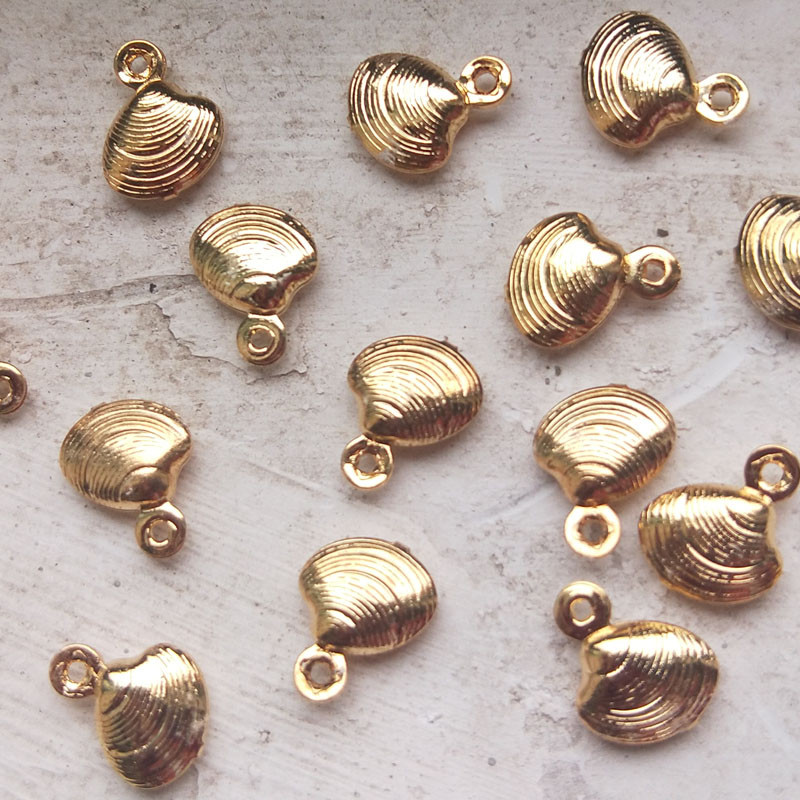 5/10/15 bucăți din aliaj de zinc, aur, cochilie mici, metal, brelocuri, bijuterii, brățară, cercei, colier, pandantiv, fabricarea de farmec