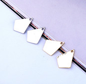 10 vnt. Paprasti geometriniai rombo auskarai žavesio lydinio radiniai Minimalizmo karoliai apyrankės pakabukas papuošalų priedas