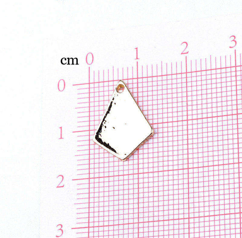 10 vnt. Paprasti geometriniai rombo auskarai žavesio lydinio radiniai Minimalizmo karoliai apyrankės pakabukas papuošalų priedas