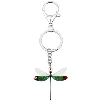 Newei Acrylic Green Dragonfly Μπρελόκ Μπρελόκ Εκτύπωση Εντόμων Ζώο μπρελόκ για γυναίκες Παιδική μόδα τσάντα δώρου Διακόσμηση αυτοκινήτου