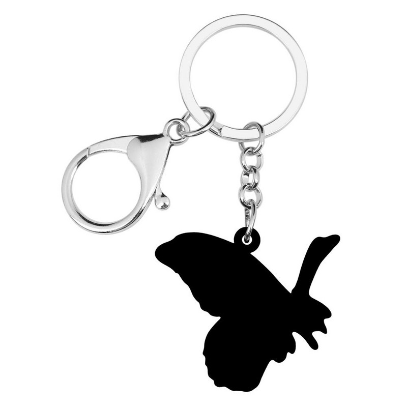 Newei Acrilic Violet Morpho Fluture Breloc Imprimare Insecte Animal Breloc Bijuterii Pentru Femei Adolescent Charm Cadouri Decorare