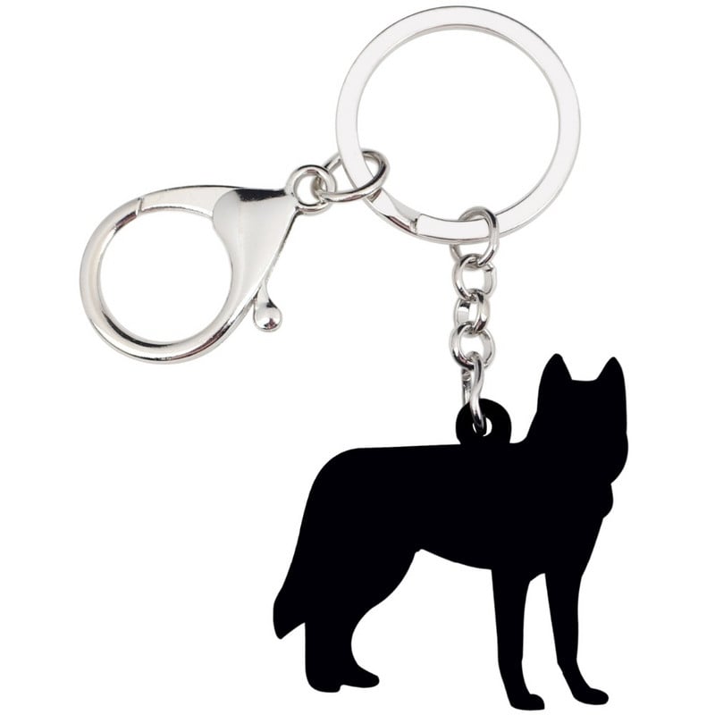 Bonsny Akrilo Sibiro haskio šunų raktų pakabukai Raktų pakabukų žiedai Naujiena Dovana Moterims Merginoms Moterims Rankinė Automobilių Pakabukai Gyvūnų Papuošalai