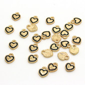 10 bucăți încântător email inimă mică dragoste cercei brelocuri aliaj pandantive pentru colier brățară bijuterii lucrate manual accesoriu