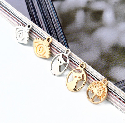 10 bucăți încântător Hollow Life Tree Cat Charms pentru cercei Conector Constatări Evil Eye Colier Brățară Pandantive Bijuterii Accesorii