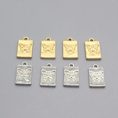 10 buc/lot drăguț din aliaj geometric sculptat cercei fluture farmece DIY animal brățară cercei pandantive accesoriu bijuterii lucrate manual