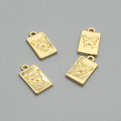 10 buc/lot drăguț din aliaj geometric sculptat cercei fluture farmece DIY animal brățară cercei pandantive accesoriu bijuterii lucrate manual