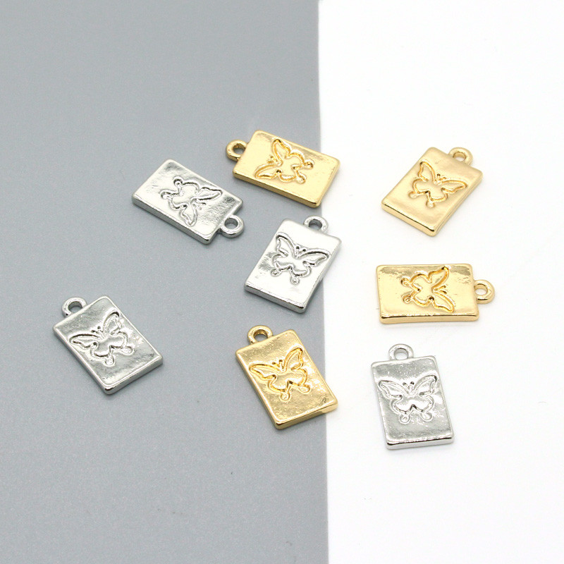 10 buc/lot drăguț din aliaj geometric sculptat cercei fluture farmece DIY animal brățară cercei pandantive accesoriu bijuterii lucrate manual