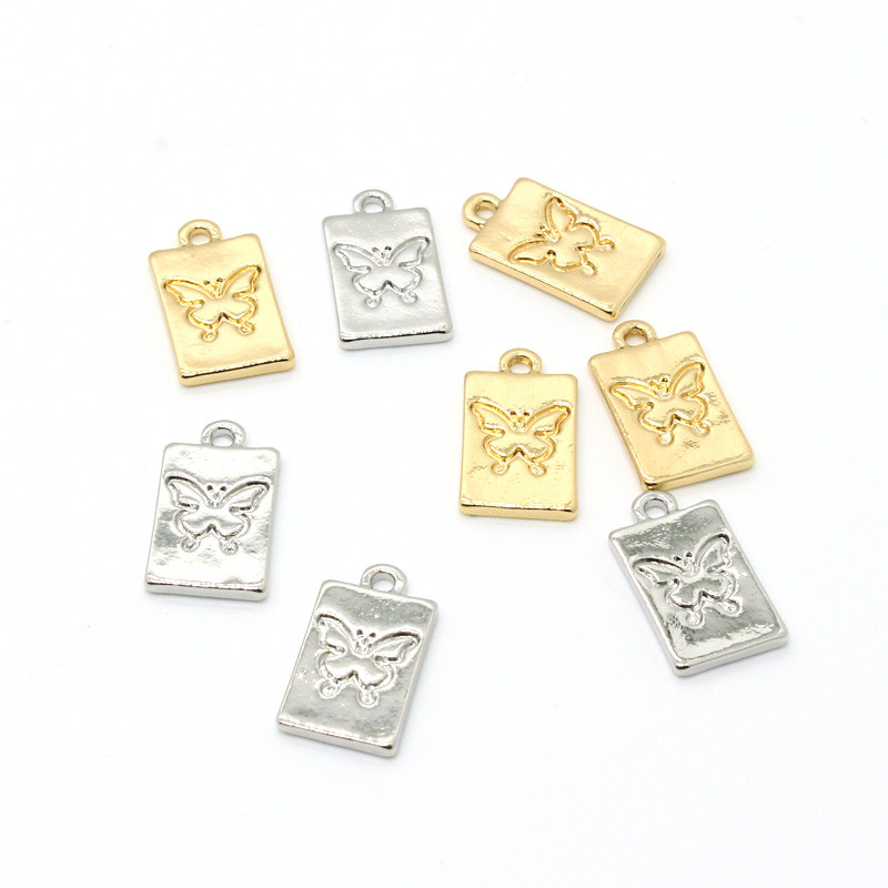 10 buc/lot drăguț din aliaj geometric sculptat cercei fluture farmece DIY animal brățară cercei pandantive accesoriu bijuterii lucrate manual