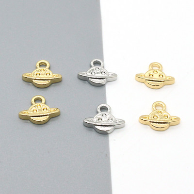 10 buc/lot drăguț mini planetă mică cercei din aliaj brelocuri DIY Kawaii cercei brățară colier pandantive accesoriu pentru bijuterii