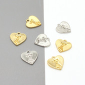 10 bucăți coreeană inimă dragoste gesturi aliaj cercei breloc bricolaj drăguț inimi mici pandantiv pentru cercei breloc bijuterii de mână accesoriu