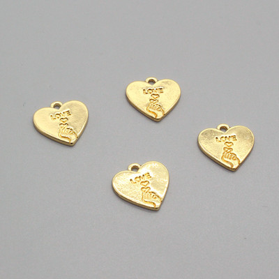 10 bucăți coreeană inimă dragoste gesturi aliaj cercei breloc bricolaj drăguț inimi mici pandantiv pentru cercei breloc bijuterii de mână accesoriu