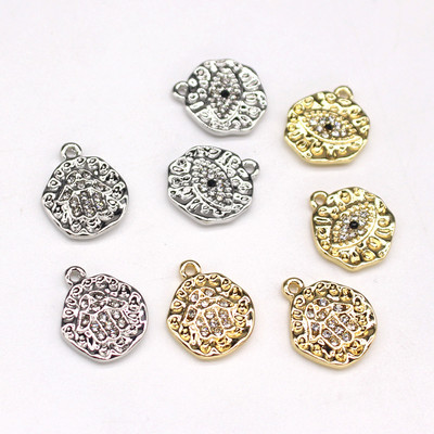 5 bucăți de monede neregulate de epocă, cercei din aliaj, brelocuri retro Fatima, mână, ochi rău, brățară, colier, pandantiv, bijuterii norocoase.